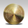 Copper bitconnect coin isolated on white background 3d rendering