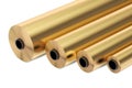 Copper or bronze foil rolls, 3D rendering