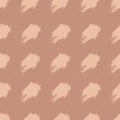 copper brown and beige hand drawn brush stroke blots seamless pattern. vector