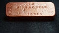 Copper bullion bar collectible money precious metal