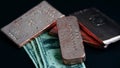 Copper bullion bars investing money and wealth