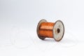 Copper cable factory on white background . Royalty Free Stock Photo