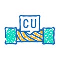 copper cable icon doodle illustration Royalty Free Stock Photo