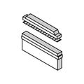 copper cathodes produces isometric icon vector illustration