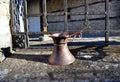 Copper coffee pot, cup Royalty Free Stock Photo