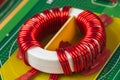 Copper Coil Inductor On Electronic Circuit Board Royalty Free Stock Photo