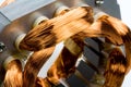 Copper Coils from Electric Motor Royalty Free Stock Photo