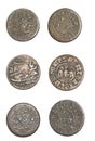 Copper Coins of Junagarh Princely State Gujarat Royalty Free Stock Photo
