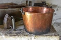 Copper Pail and Antique Iron