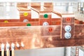 Copper conductors of transformer Royalty Free Stock Photo