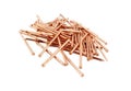 Copper construction nails Royalty Free Stock Photo