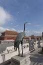 A Copper Crane in The Forbidden City