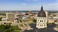 Aerial View Mid Day at the State Capital Building in Topeka Kansas USA Royalty Free Stock Photo