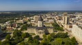 Aerial View Mid Day at the State Capital Building in Topeka Kansas USA