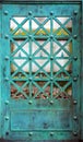 Copper door with patina