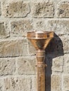 Copper drainpipe Royalty Free Stock Photo