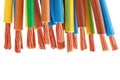 Copper electric wire isolated on a white background. Royalty Free Stock Photo
