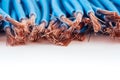 Copper electrical cable wire scrap close-up Royalty Free Stock Photo