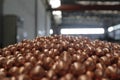 Copper ball, copper column, copper bead processing and production Royalty Free Stock Photo