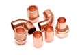 Copper fittings Royalty Free Stock Photo