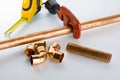 Copper fittings Royalty Free Stock Photo