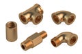 Copper fittings for plumbing pipes