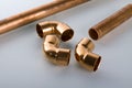 Copper fittings Royalty Free Stock Photo