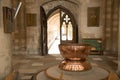 The copper font in Norwich cathedral