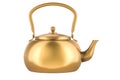 Copper or golden kettle, 3D rendering