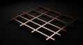 Copper Grid Pattern on a Dark Black Background with Subtle Lighting Royalty Free Stock Photo