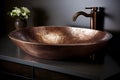 Copper Hammered Sink - Europe Royalty Free Stock Photo