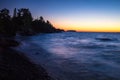 Copper Harbor Sunset Over Lake Superior Royalty Free Stock Photo