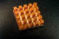 Copper heat dissipator with many elements Royalty Free Stock Photo