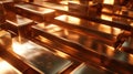 Copper ingots background Royalty Free Stock Photo