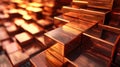 Copper ingots background Royalty Free Stock Photo