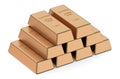 Copper ingots Royalty Free Stock Photo