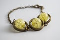 Copper jewel bracelet Royalty Free Stock Photo
