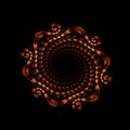 Copper Mandala - Fractal Art