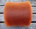 Copper mesh roll for rodent-proofing and bird control Royalty Free Stock Photo