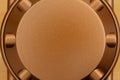 Copper metal background with round copy space Royalty Free Stock Photo