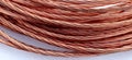 Copper  metal background texture. Copper wire Royalty Free Stock Photo