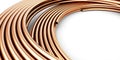 Copper metal pipes goods Royalty Free Stock Photo