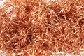 Copper metal shavings Royalty Free Stock Photo