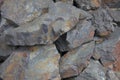 Copper mining rocks industrial background Royalty Free Stock Photo