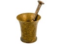 Copper mortar with a pestle