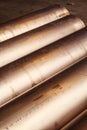 Copper nickel alloy pipe Royalty Free Stock Photo