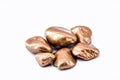 Copper nugget in solid state, is a chemical element, with applications in metal alloys, industrial use