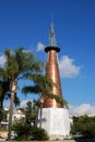 Copper obelisk, Marbella, Spain. Royalty Free Stock Photo