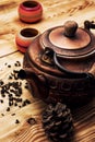 Copper old tea-pot Royalty Free Stock Photo