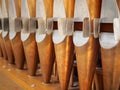 Copper organ pipes Royalty Free Stock Photo